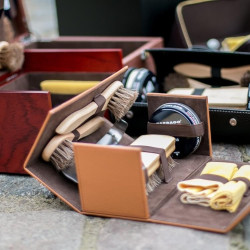 Kit cuidado calzado Kit de Viaje Limpieza Calzado Marrón Claro