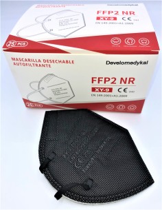 Mascarilla negra FFP2 pack 25 unidades