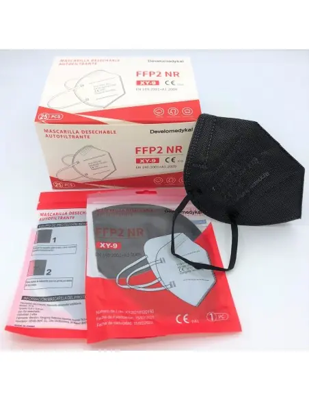 Mascarilla negra FFP2 NR pack 25 unidades