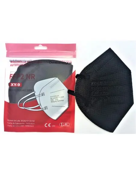Mascarilla negra FFP2 NR pack 25 unidades
