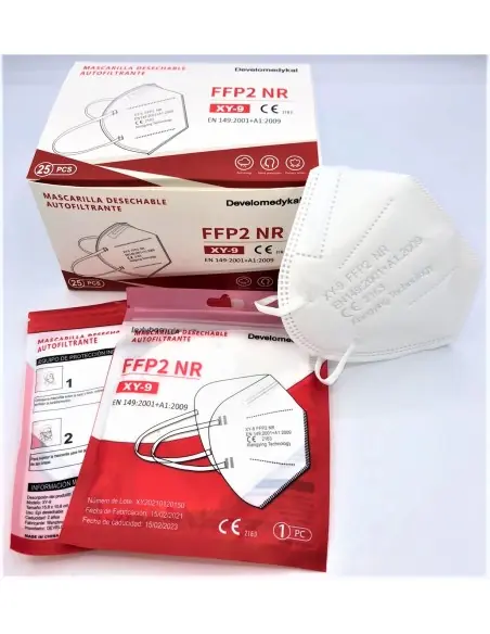 Mascarilla blanca FFP2 NR pack 25 unidades