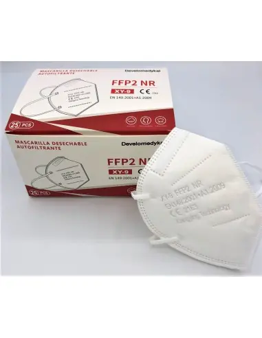 Máscara branca FFP2 NR pack 25 unidades