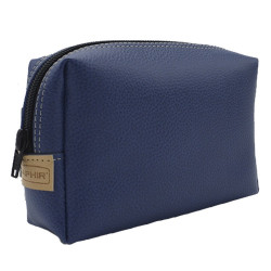Neceser accesorios calzado de cuero azul