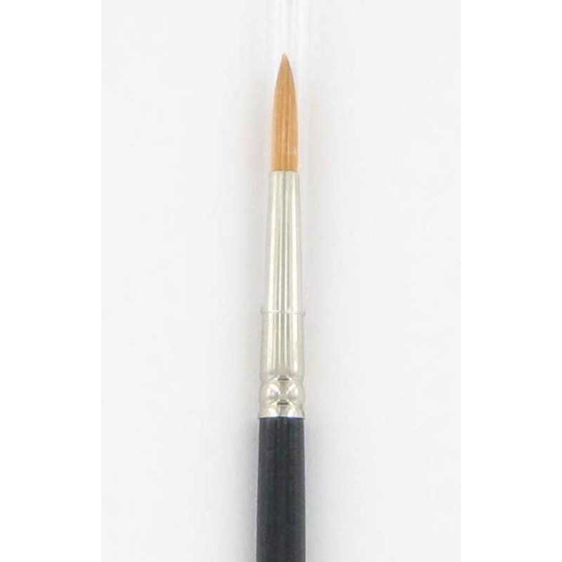 Pincel Nylon Dourado Redondo – Precisão para Aplicações em Couro ou Madeira