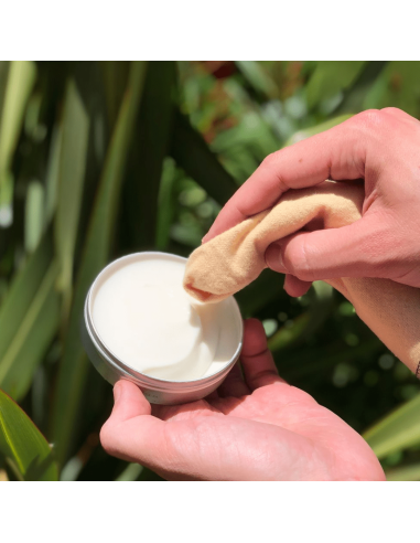 Tecido de algodão natural. Pano para aplicar graxa de sapato.