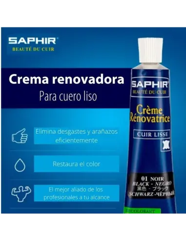 Saphir creme de renovação de couro 25ml