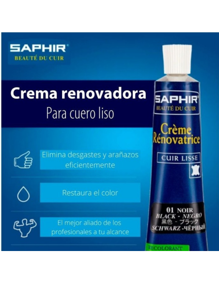 Saphir creme de renovação de couro 25ml