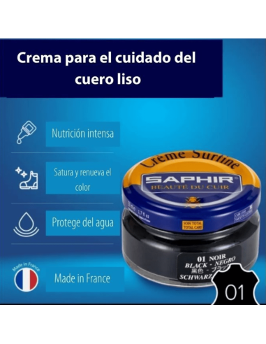 Crema zapatos Saphir Pommadier - Nutrición y color premium