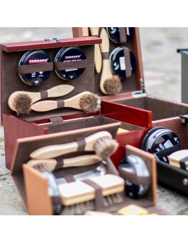 Kit de Viaje Limpieza Calzado Marrón Claro