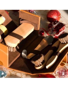 Kit de Viaje Limpieza Calzado Marrón Claro