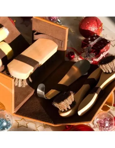 Kit de Viagem Marrom Claro Cuidado Calçados