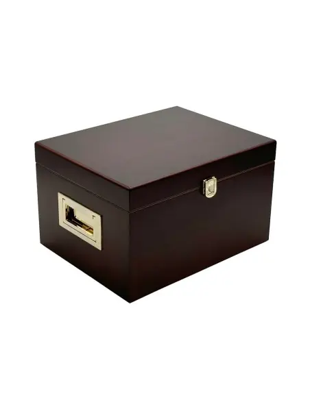 Cofre Vacio color Cerezo Metal Dorado