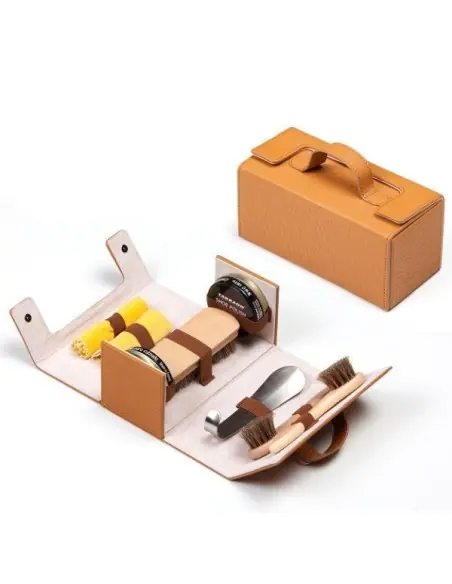 Kit de Viagem Marrom Claro Cuidado Calçados